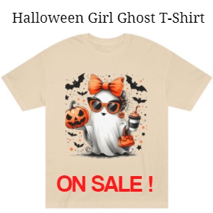 Cute Halloween Girl Ghost T Shirt
