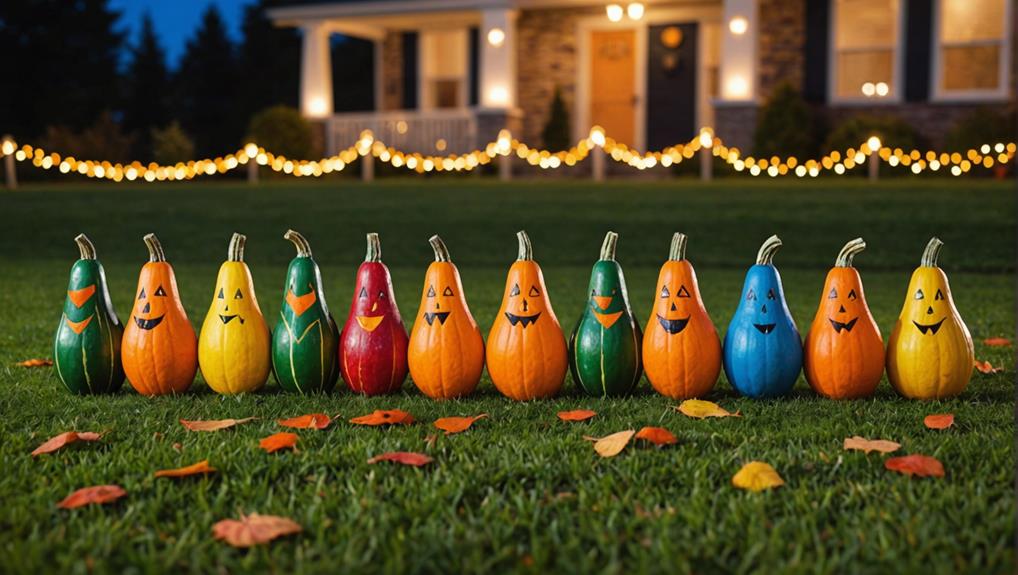 bowling with pumpkins activity