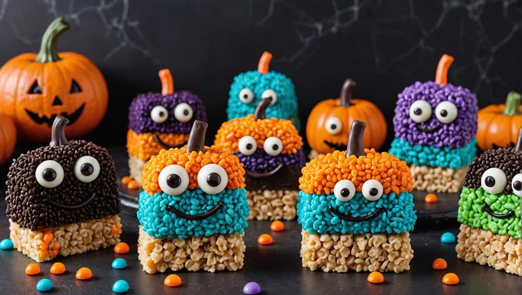 giant halloween inspired dessert bars