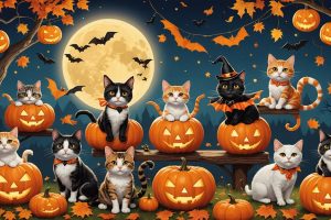 halloween festivity with cats