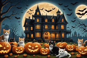 playful pets in mansion