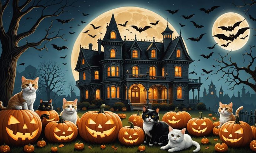 playful pets in mansion