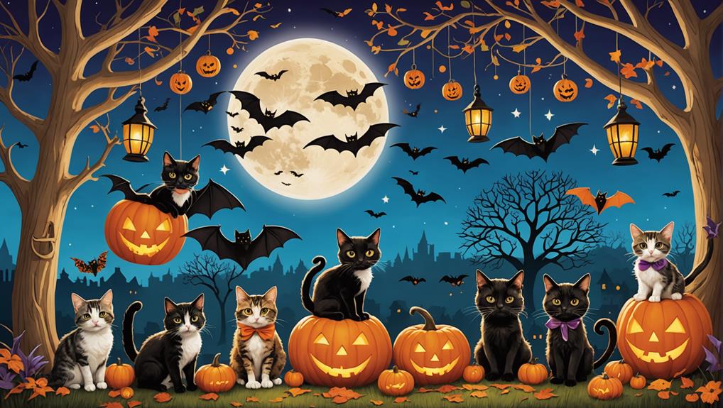 spooky halloween bat decor