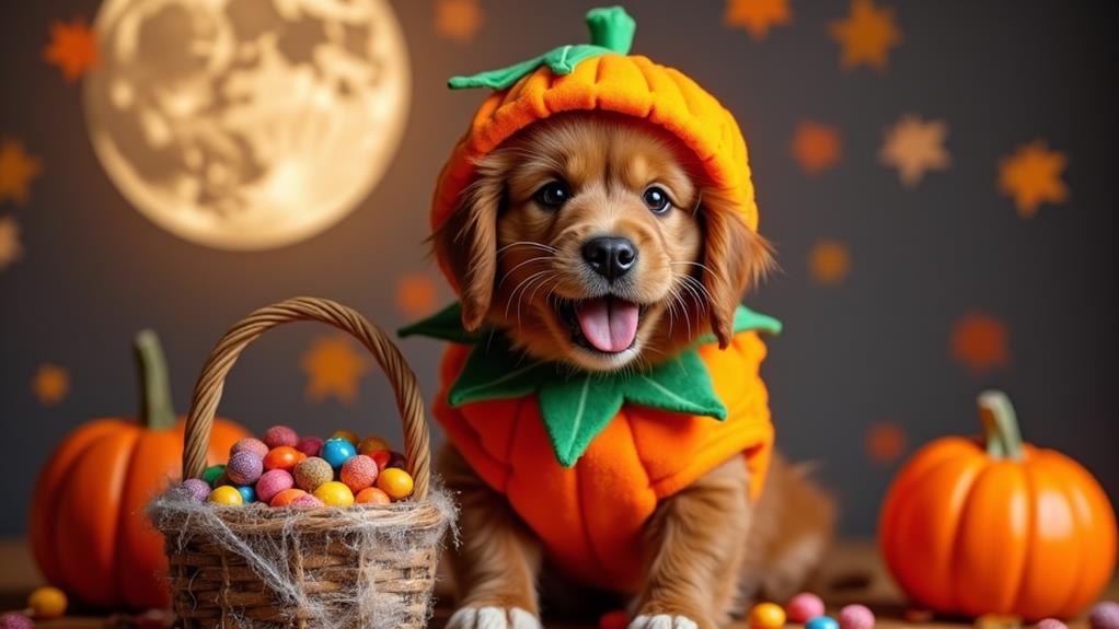 dog halloween trick training