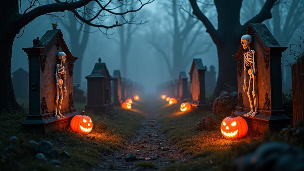 serene cemetery landscape view