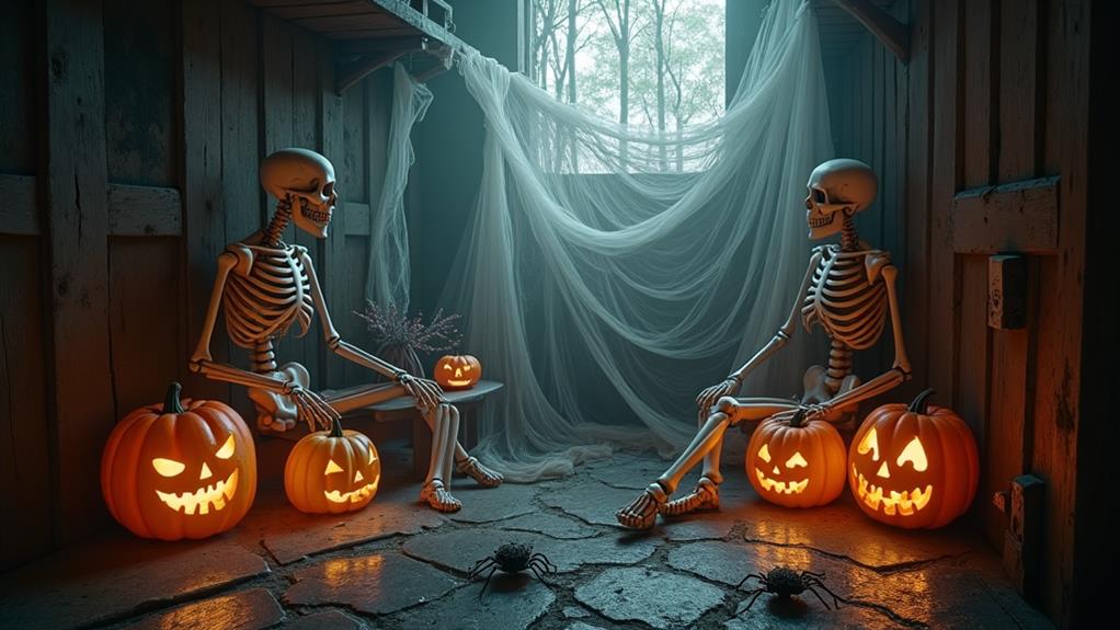 spooky spider web art