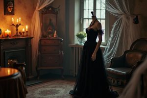 vintage goth halloween fashion